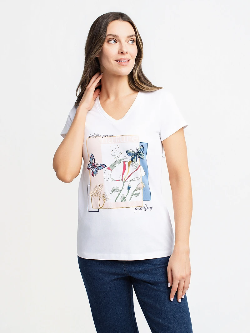 T-shirt semi-ajusté à manches courtes