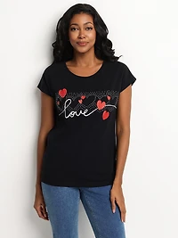 T-shirt semi-ajusté à manches courtes