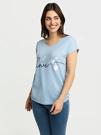 T-shirt semi-ajusté à manches courtes