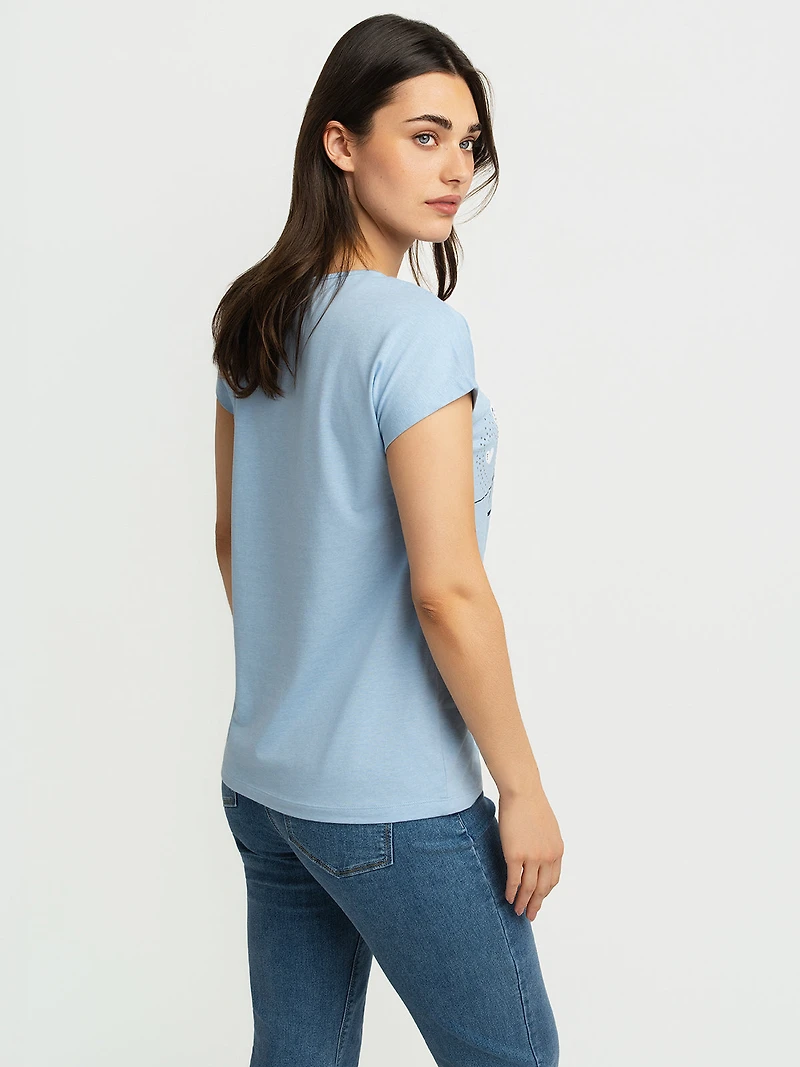 T-shirt semi-ajusté à manches courtes