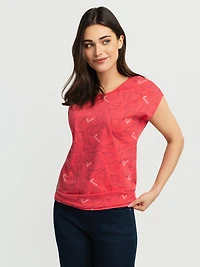 T-shirt semi-ajusté à manches courtes