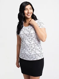 T-shirt semi-ajusté à manches courtes