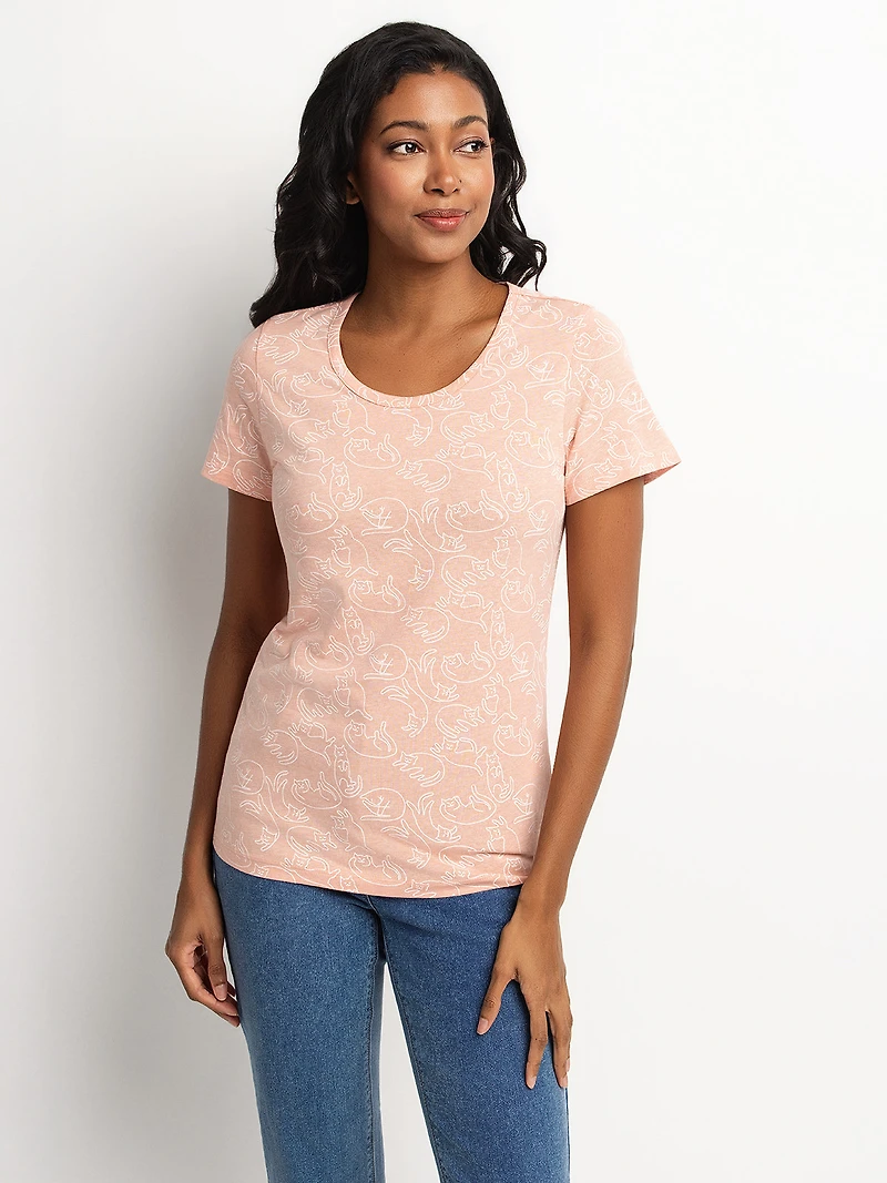 T-shirt semi-ajusté à manches courtes