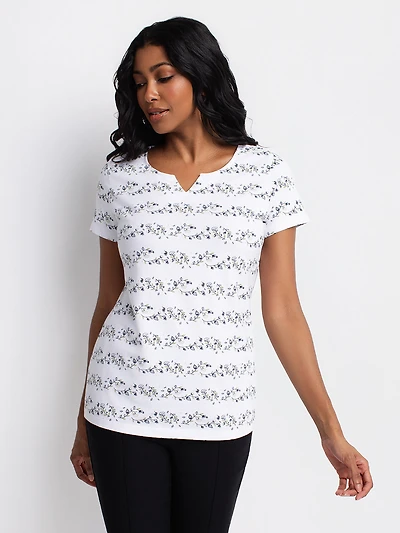 T-shirt semi-ajusté à manches courtes