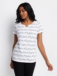 T-shirt semi-ajusté à manches courtes