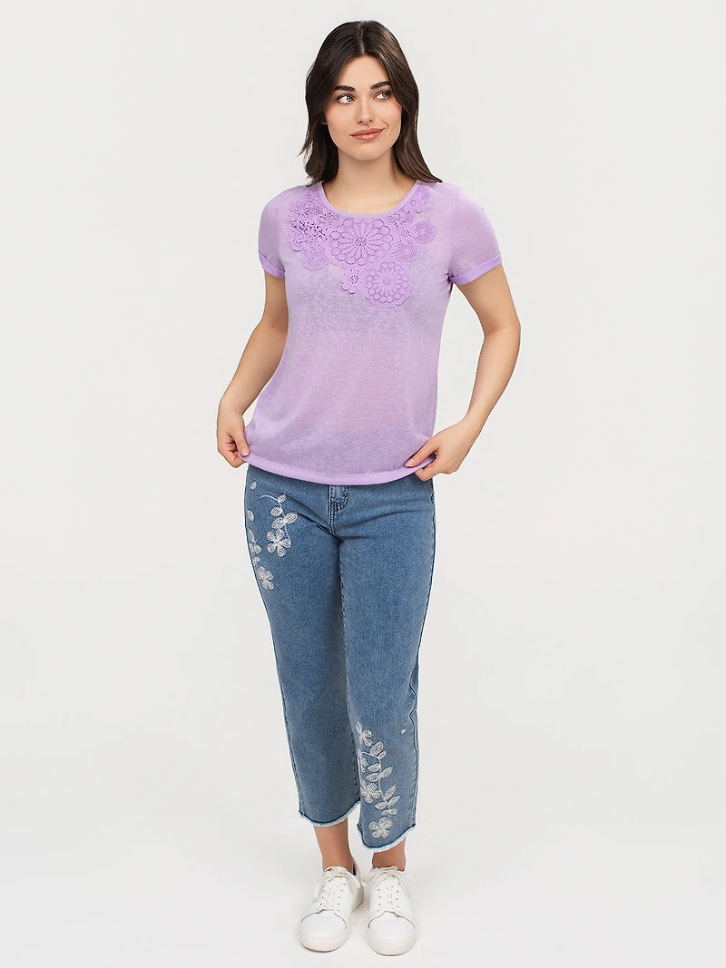 Tunique semi-ajustée à manches courtes