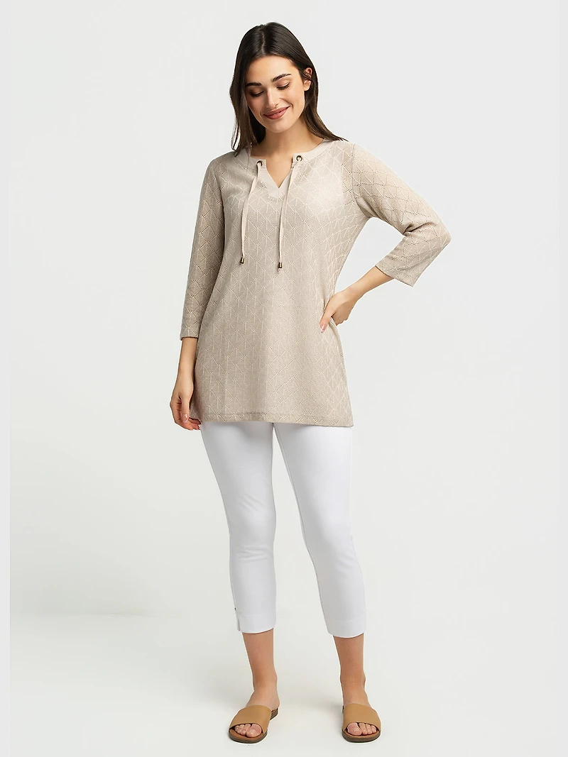 3/4-sleeve loose tunic