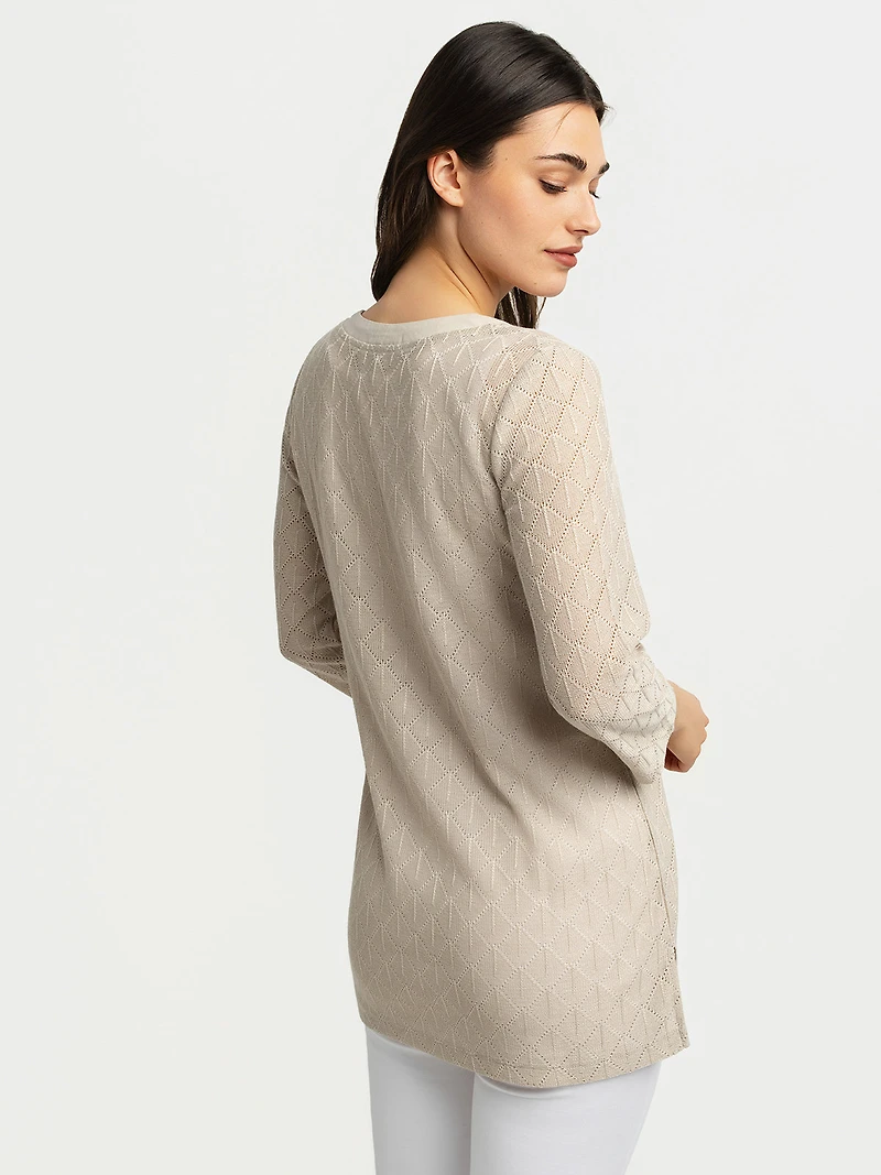 3/4-sleeve loose tunic