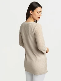 3/4-sleeve loose tunic