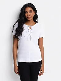 T-shirt semi-ajusté à manches courtes