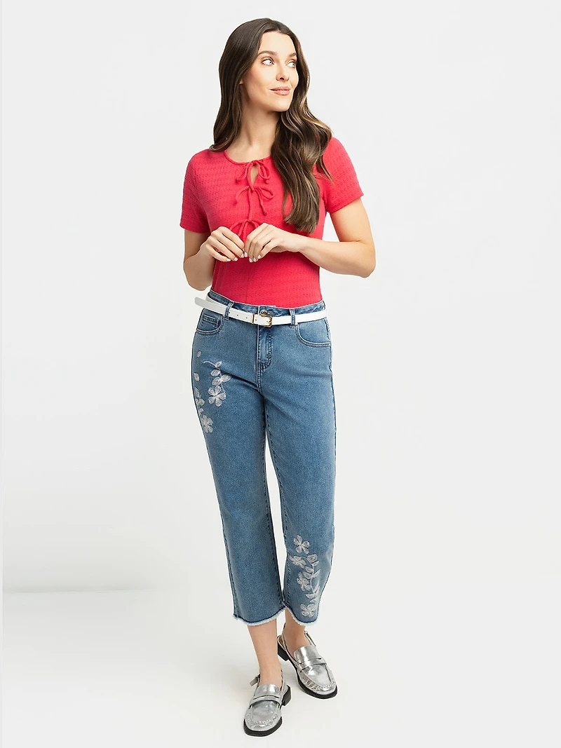 T-shirt semi-ajusté à manches courtes