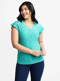 Short-sleeve semi-fitted t-shirt