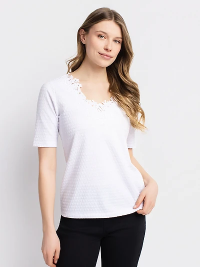 T-shirt semi-ajusté à manches courtes