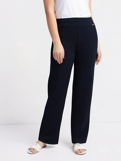 Pantalon habillé droit semi-ajusté à enfiler