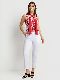 Pantalon habillé étroit semi-ajusté à enfiler - Petite