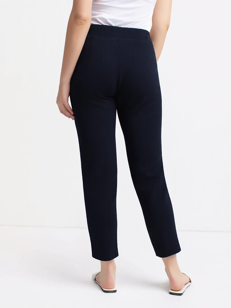 Pantalon habillé étroit semi-ajusté à enfiler - Petite
