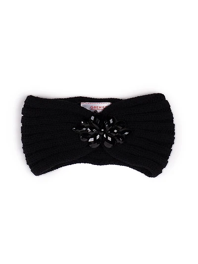 Bandeau tricoté avec perles