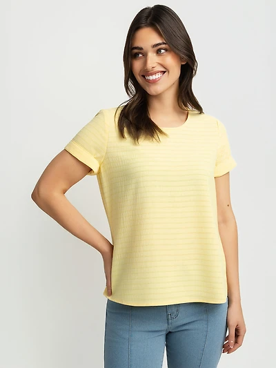 Blouse ample à manches courtes