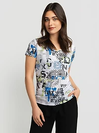 T-shirt semi-ajusté à manches courtes
