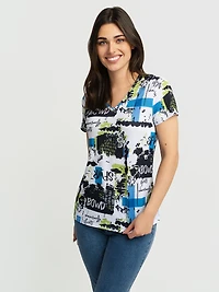 T-shirt semi-ajusté à manches courtes