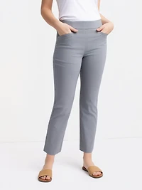 Pantalon droit semi-ajusté à enfiler - Petite