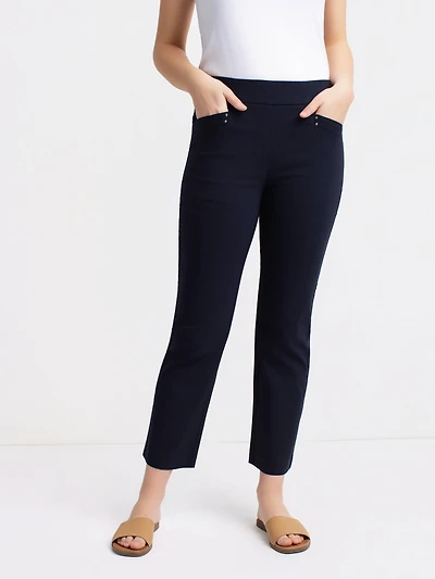 Straight semi-fitted pull-on pant - Petite