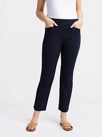 Straight semi-fitted pull-on pant - Petite