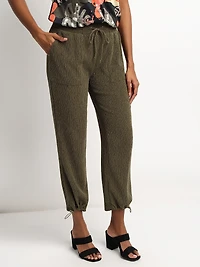 Pantalon skinny 7/8 ajusté en tricot à enfiler