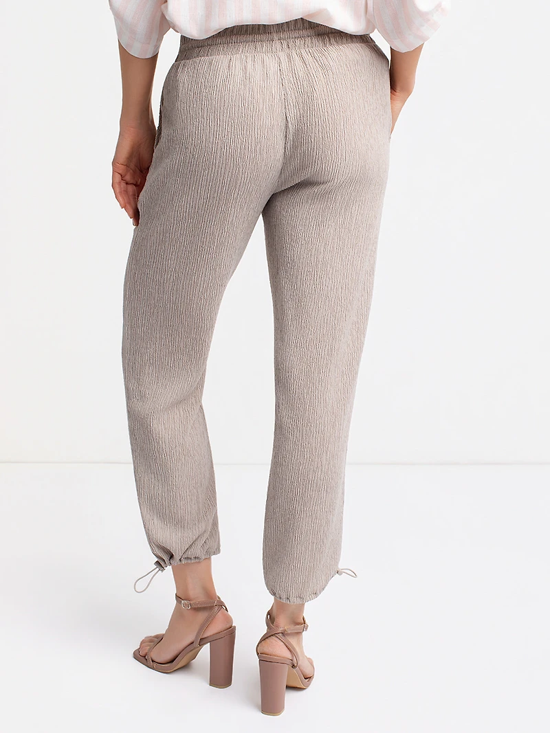 Pantalon skinny 7/8 ajusté en tricot à enfiler