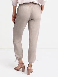 Pantalon skinny 7/8 ajusté en tricot à enfiler