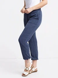 Knit skinny leg pull-on ankle pant
