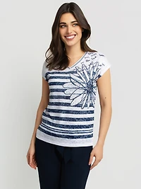 Short-sleeve semi-fitted t-shirt