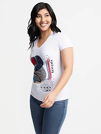 Short-sleeve semi-fitted t-shirt