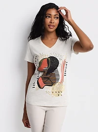 T-shirt semi-ajusté à manches courtes