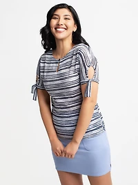 3/4-sleeve loose t-shirt