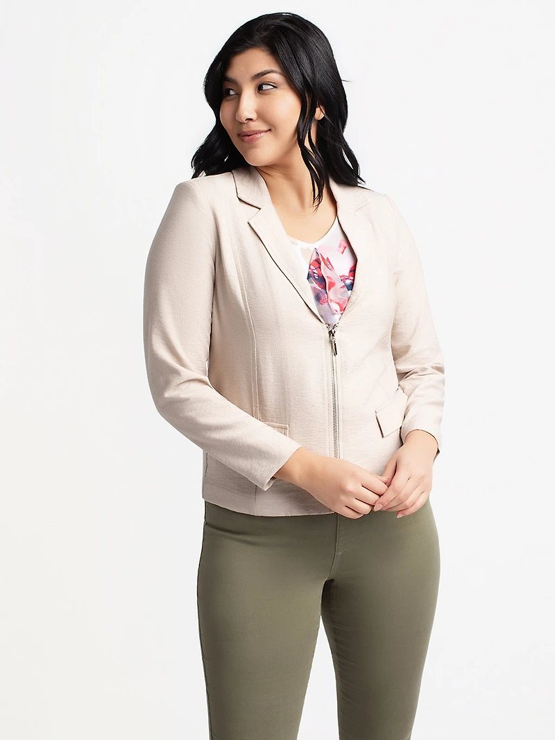 Veste blazer légère zippée