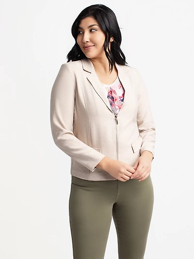 Veste blazer légère zippée