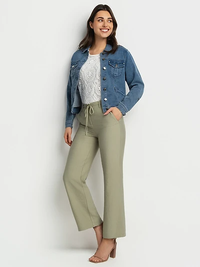 Straight semi-fitted dress pant
