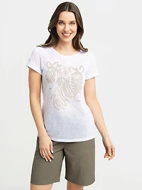 T-shirt semi-ajusté à manches courtes