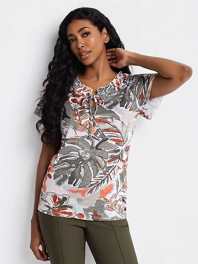 T-shirt semi-ajusté à manches courtes