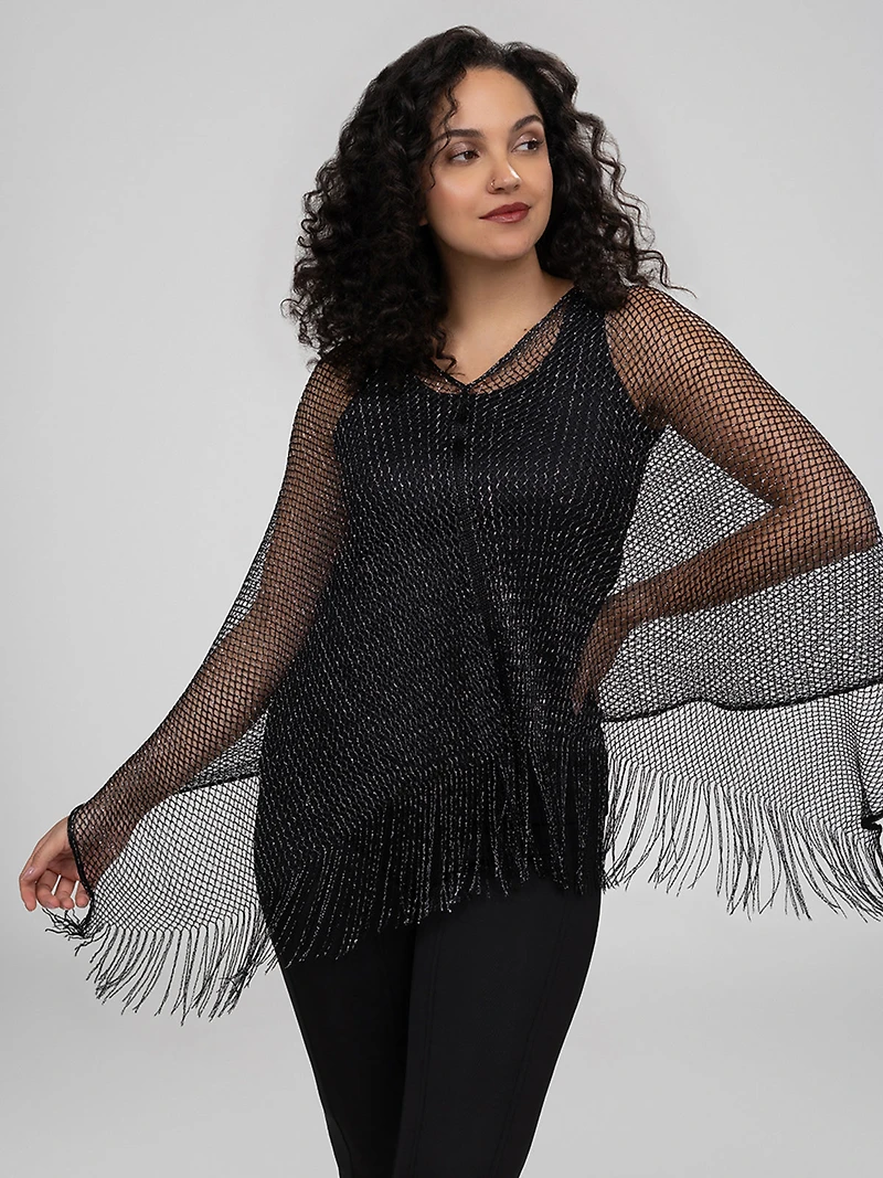 Poncho en tricot