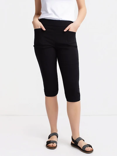 Straight semi-fitted pull-on pant - Petite