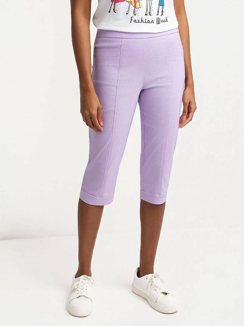 Straight semi-fitted pull-on pant - Petite