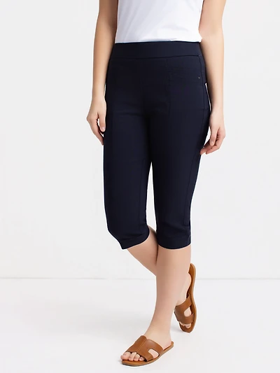 Straight semi-fitted pull-on pant - Petite