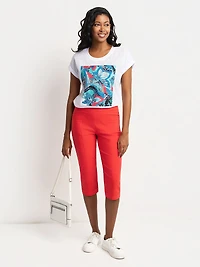 Pantalon droit semi-ajusté à enfiler - Petite