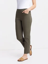 Straight semi-fitted pull-on pant - Petite