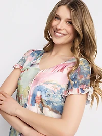 T-shirt semi-ajusté à manches courtes