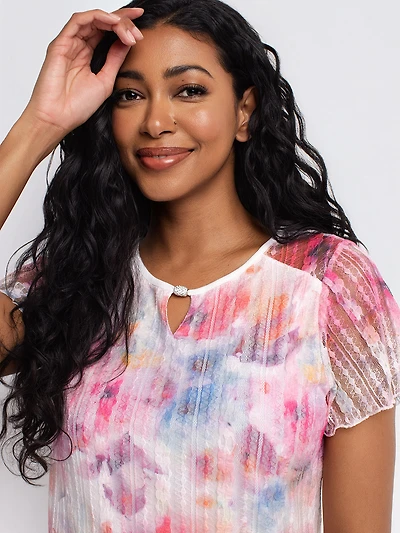 T-shirt semi-ajusté à manches courtes