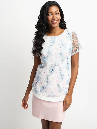 Tunique ample à manches courtes