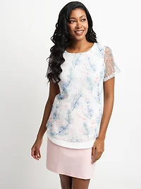 Tunique ample à manches courtes